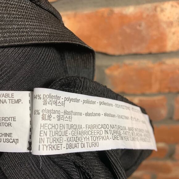 Zara W&B Collection Black Ribbed Striped Bandage Pencil Skirt Women's Sz S - Picture 6 of 6